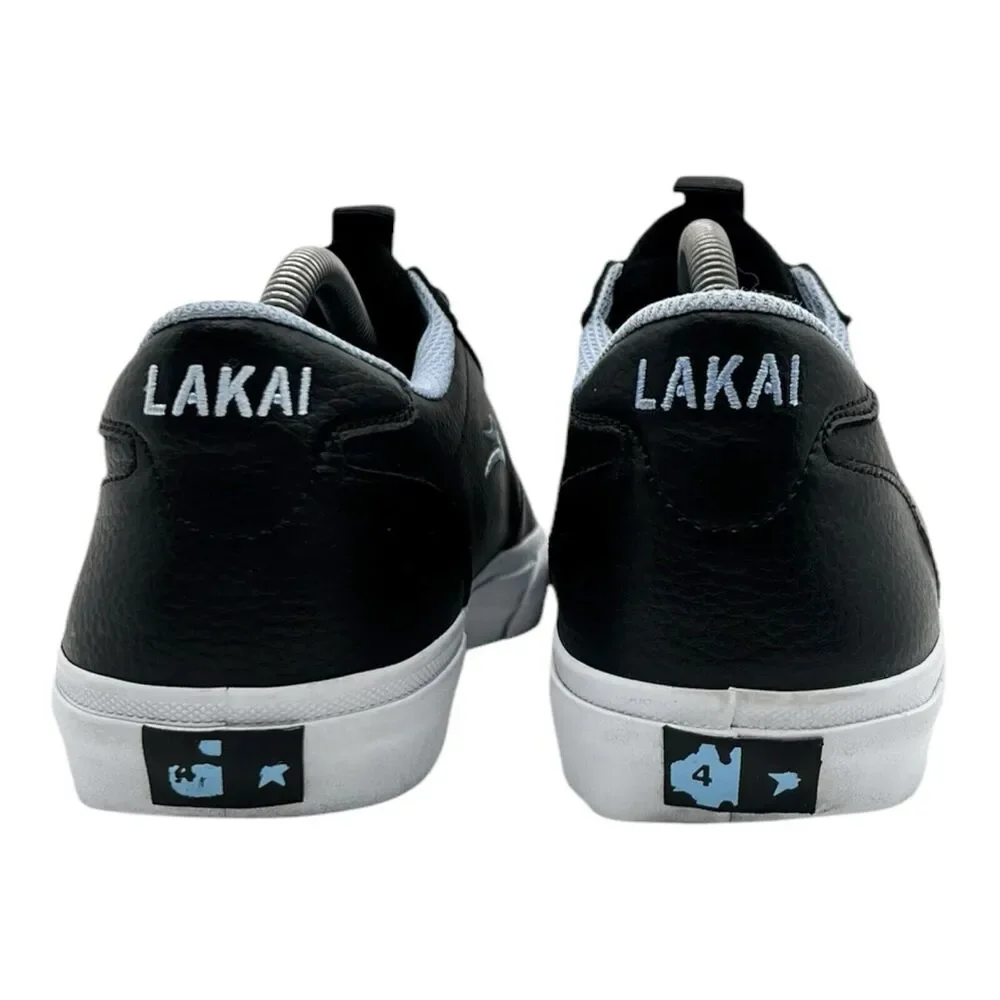 Lakai Manchester Mens Size 10 Black Leather‎ Shoes Skate Sneakers 4 Star Logo